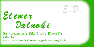 elemer dalnoki business card